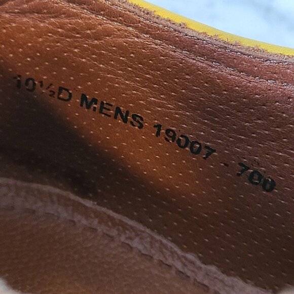 Florsheim Duckie Brown Leather Rockabilly Wingtip Oxford Yellow Retro10.5 D HTF - Picture 10 of 11